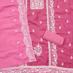 KALINI Women Cotton Blend Embroidered Dress Material-image-63