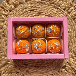 Euphoria Gifts Silver Toned & Orange 6 Pieces Laddu Shaped Scented Candles image 4
