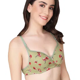 Samvar Green Cotton Non-Wired Non Padded Minimizer Bra image 2
