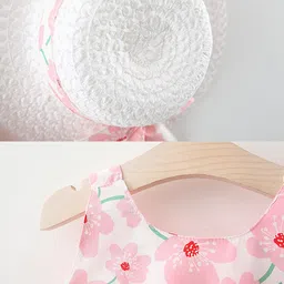 Bold N Elegant Flower Print Dress With Hat image 3