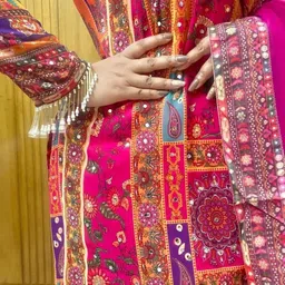 JAY NAGNATH FAB Printed Art Silk Kurta Sets image 3