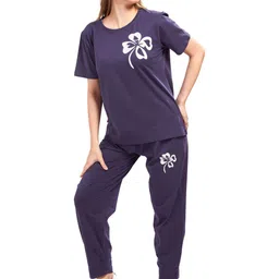 WEET Printed Pure Cotton Round Neck T-Shirt With Joggers Co-Ords-picture-36