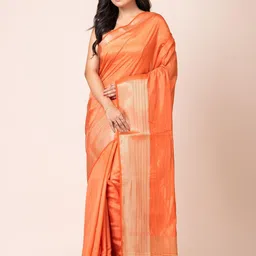 HERE&NOW X Kavvya Zari Border Banarasi Saree-picture-21