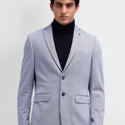 Arrow Striped Slim-Fit Single-Breasted Blazer-picture-2