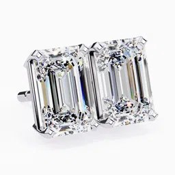 VALANOVA 18KT White Gold Diamond Studded Earrings-1.73 gm image 4