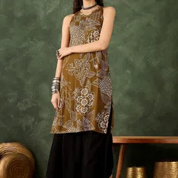 InWeave Women Floral Printed Kurta with Palazzo-image-25