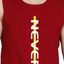 SLOWLORIS Pack Of 2 Typographic Printed Sleevesless Bio-Wash Combed Cotton Gym Vests image 2