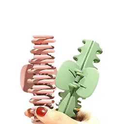 DailyObjects Women Set of 2 Comb Shape Light Matt Finished Hair Clutchers image 5