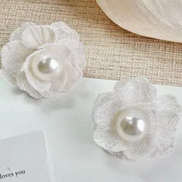 Anouk Gold-Plated Pearls Beaded Floral Shaped Korean Studs image 3