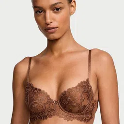Victoria's Secret Boho Floral Embroider Medium Coverage Lightly Padded Balconette Bra-picture-35