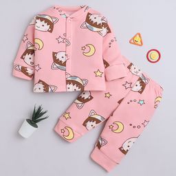 MeeMee Kids Printed Shirt & Pyjamas Night suit-picture-49
