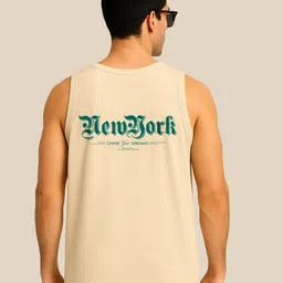 VEIRDO Typography Printed Pure Cotton Oversized Basic InnerVest-picture-23