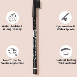 Fashion Colour Professional Eyebrow Pencil With Brush - 1.3 g - Black 01 image 2