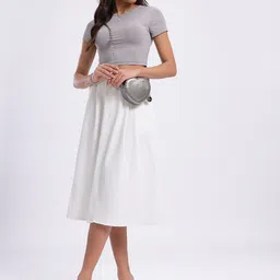 Mast & Harbour High-Rise A-Line Knee Length Skirt-picture-12