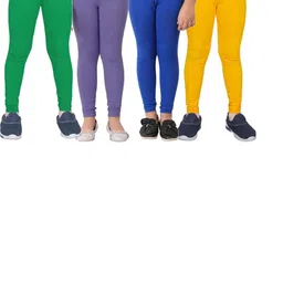 Tik Tok WEARS Girls Yellow Churidar Length Leggings-picture-12
