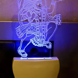 SOMIL Green & Blue Textured Glass Abstract Shaped Wall Lamp image 3