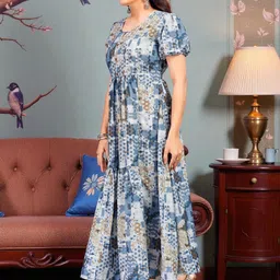 MORDEN MUSE Women Floral Printed Anarkali Kurta image 4