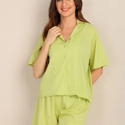 Murcia Lapel Collar Short Sleeves Shirt With Short-picture-23
