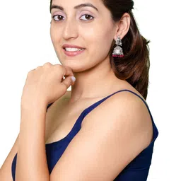 Shining Jewel - By Shivansh Contemporary Jhumkas Earrings-picture-40