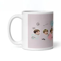 Mr UVD White & Pink Graphic Printed Ceramic Glossy Mug - 350 ml-image-30