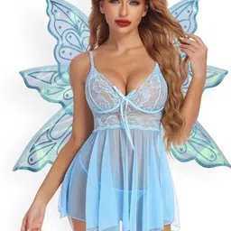 SSoShHub Shoulder Straps Lace Baby Doll-image-2