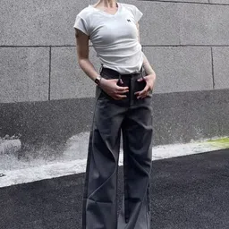 KPOP Women Easy Wash Trousers image 2