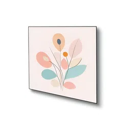 nestroots Pink & Blue 4 Pieces Sophisticated Floral Canvas Paintings Wall Arts image 2