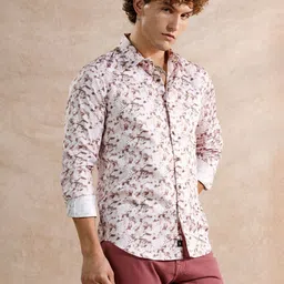 WROGN Floral Printed Spread Collar Comfort Slim Fit Pure Cotton Casual Shirt-picture-21