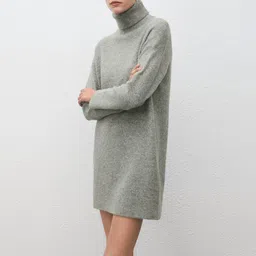 MANGO Turtle Neck Mini Shift Dress image 3