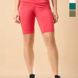 COLOR CAPITAL Women Pack of 4 Ankle-Length Fly Dry Cycling Shorts-image-91