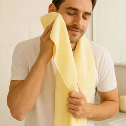 Fezora Yellow & Yellow 1 200 GSM Bath Towel-picture-14