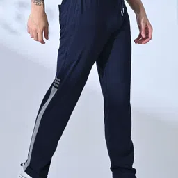 Mast & Harbour Men Side Stripes Regular Fit Cotton Track Pants image 4