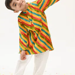 Peekaaboo Kids Boys Printed Regular Pure Cotton Kurta with Pyjamas-picture-24