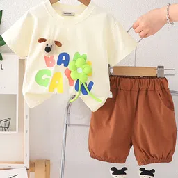 INCLUD Boys Typographic T-shirt with Shorts-picture-38