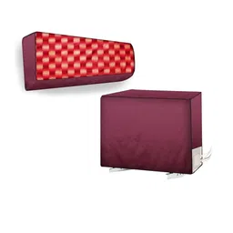 The Furnishing Tree Maroon Printed Air Conditioner Cover-picture-26