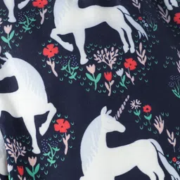 Kookie Kids Full Length Leggings Unicorn Print - Navy Blue image 4