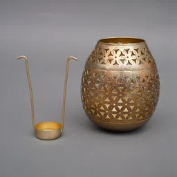 JAYPORE Gold-Toned Set of 2 Candle Holder image 5