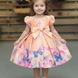 BAESD Print Puff Sleeve Fit & Flare Dress-picture-31