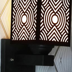 Gojeeva Brown Wood Square Wall Lamps-picture-40