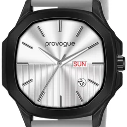 Provogue Men Brass Dial & Wrap Around Straps Analogue Watch PR-GSQ024-SLV-GRY image 4