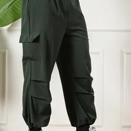 OWL MINK Men Loose Fit High-Rise Cargos Trousers image 4