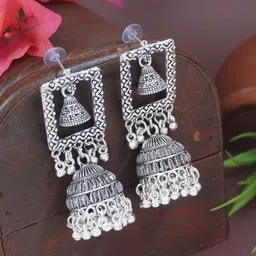I Jewels Contemporary Jhumkas Earrings-picture-39