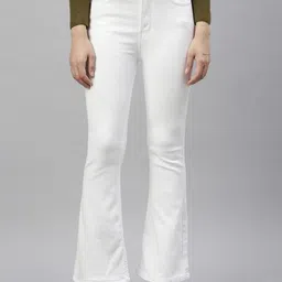 ADBUCKS Women Bootcut High-Rise Slash Knee Stretchable Jeans-picture-27