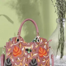 ROLEXO Floral Satchel with Quilted image 1