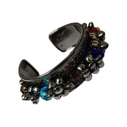 Opal Touch Women Brass Cubic Zirconia Tasselled Gold-Plated Kada Bracelet-picture-22