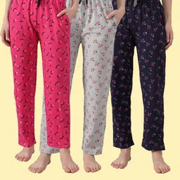 trendy world Pack of 3 Women Pyjama-picture-26