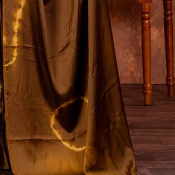 Mitera Tie and Dye Satin Block Print Saree image 3