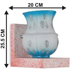 SOMIL Blue Glass Cylinder Printed Wall Lamps image 3