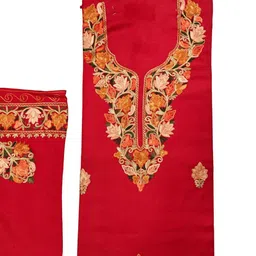Vrinde Embroidered Unstitched Dress Material image 4