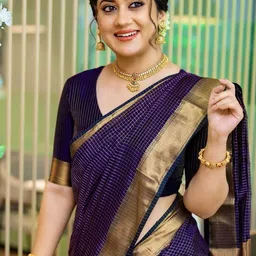 canibani Women Embllished Jacquard Silk Banarasi Saree image 2